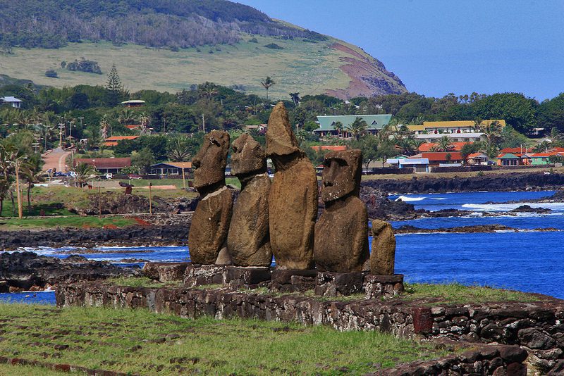 Village Hanga Roa de l'île de Pâques