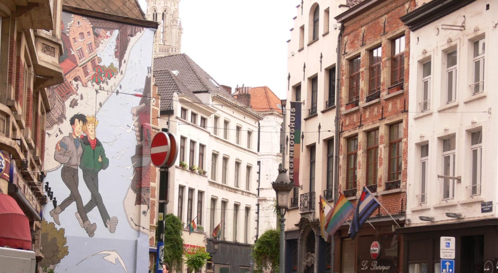 Quartier gay de Bruxelles : rue Marché au Charbon
