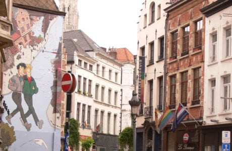 Quartier gay de Bruxelles : rue Marché au Charbon