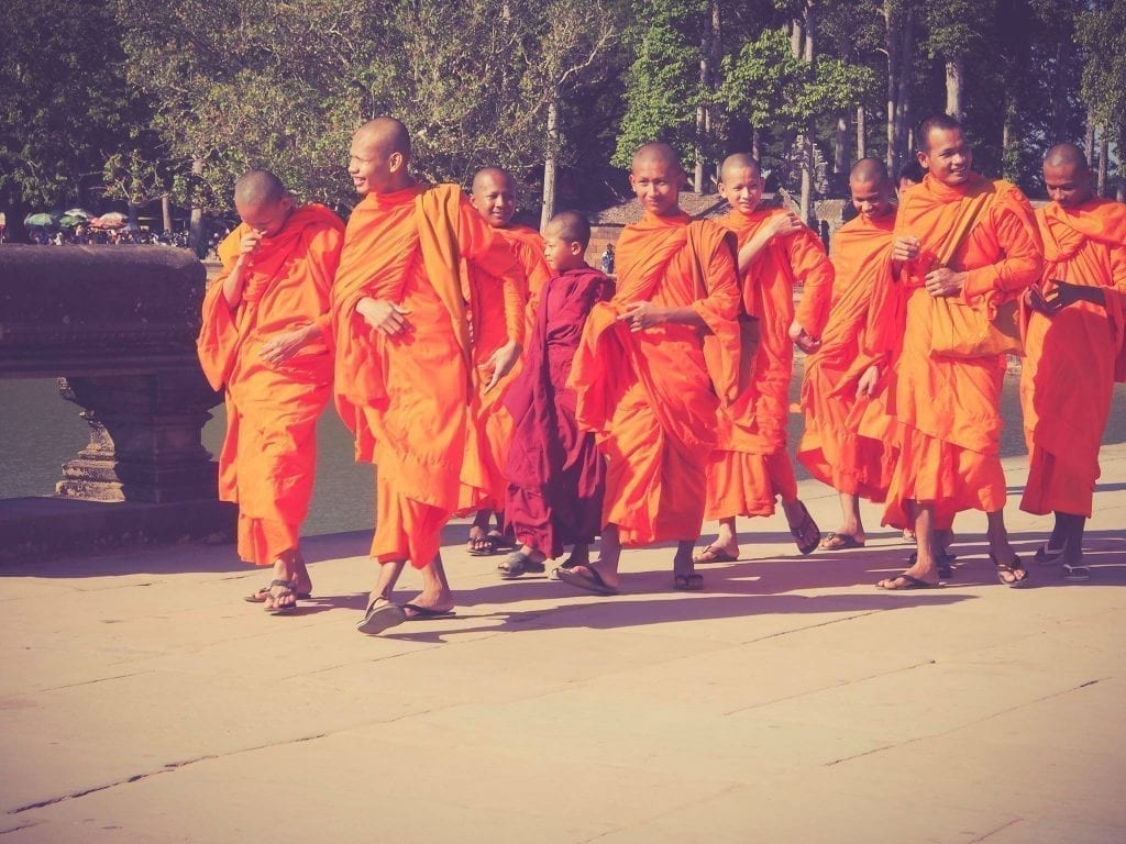 Moines des temples d'Angkor Vat