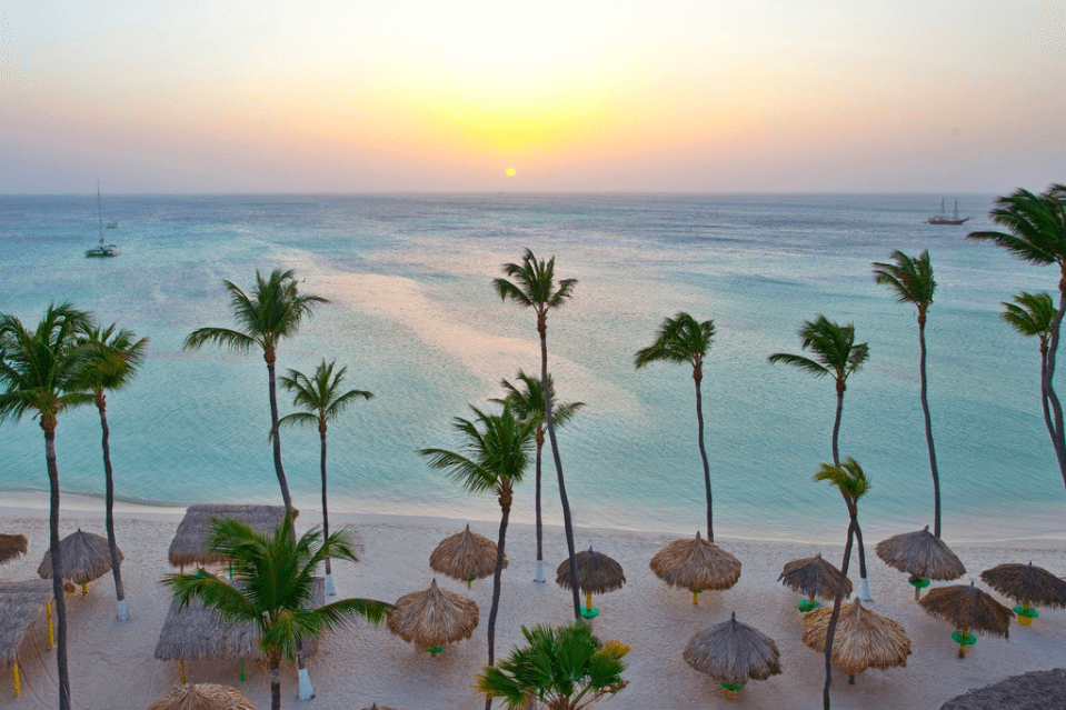 Plage de Palm Beach à Aruba