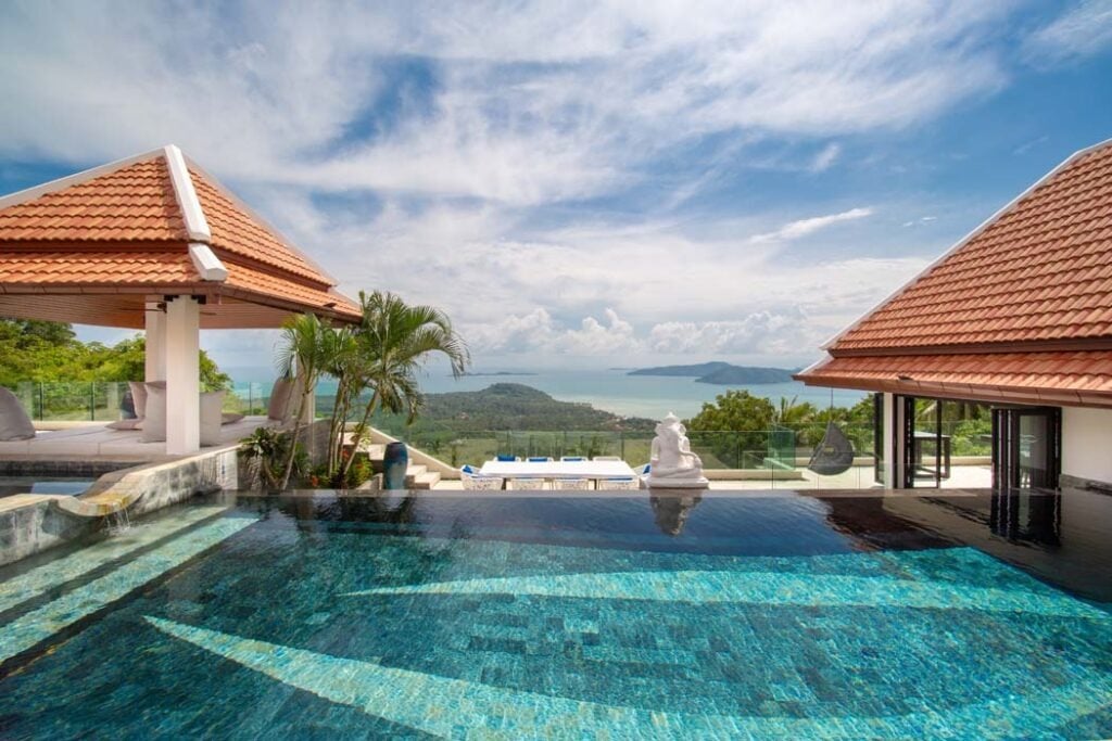 Les luxueuses chambres de la villa de Koh Samui