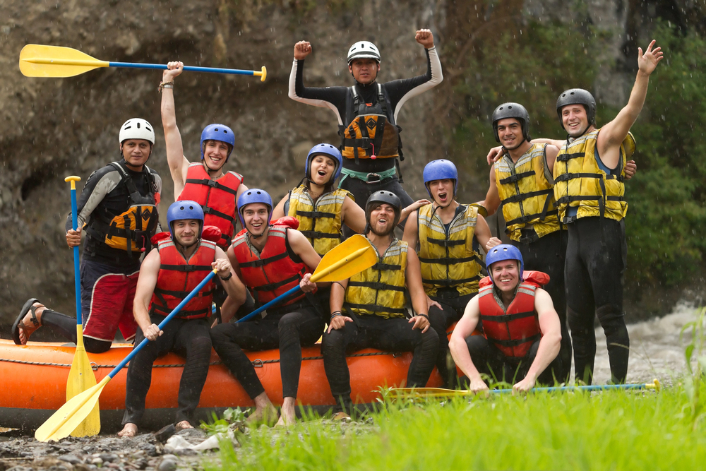 Rafting sur la rivière bleue de Cam